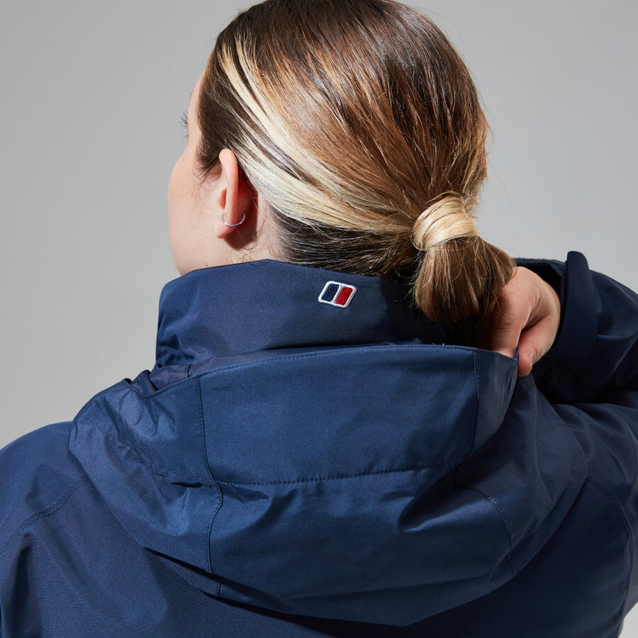 la mujer glissade gore-tex interactivo de la chaqueta - azul oscuro berghaus
