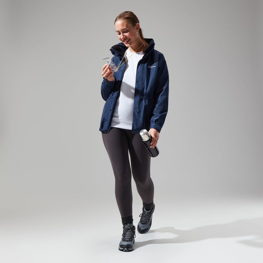 la mujer glissade gore-tex interactivo de la chaqueta - azul oscuro berghaus
