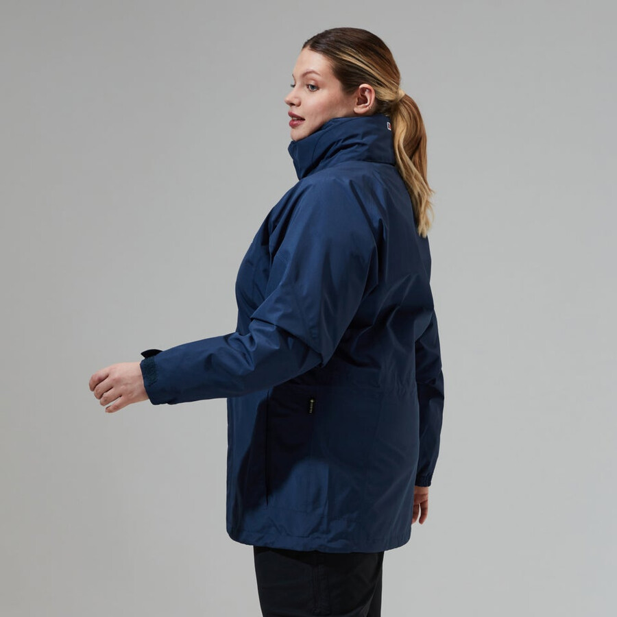 la mujer glissade gore-tex interactivo de la chaqueta - azul oscuro berghaus