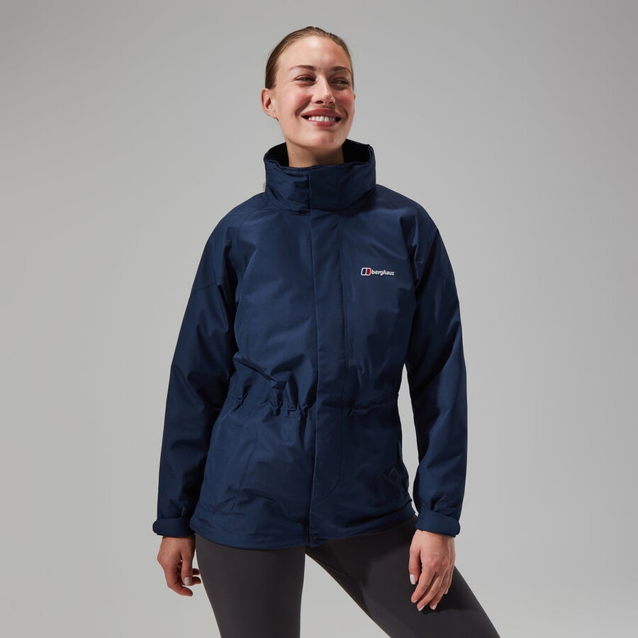 la mujer glissade gore-tex interactivo de la chaqueta - azul oscuro berghaus