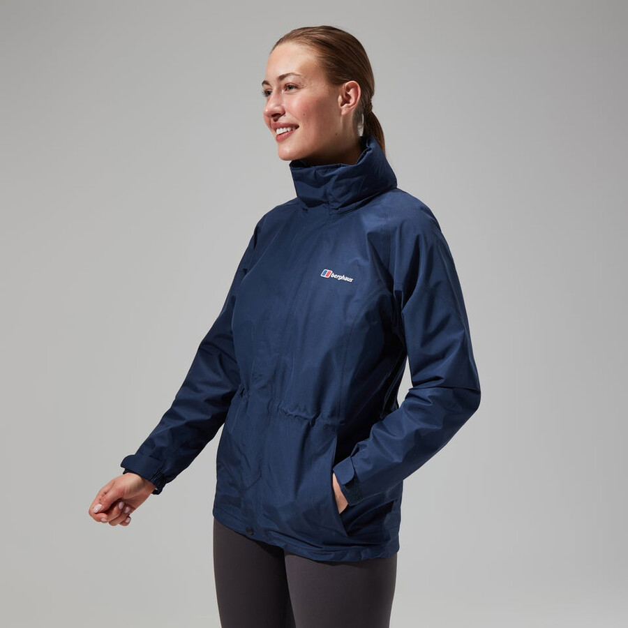 la mujer glissade gore-tex interactivo de la chaqueta - azul oscuro berghaus