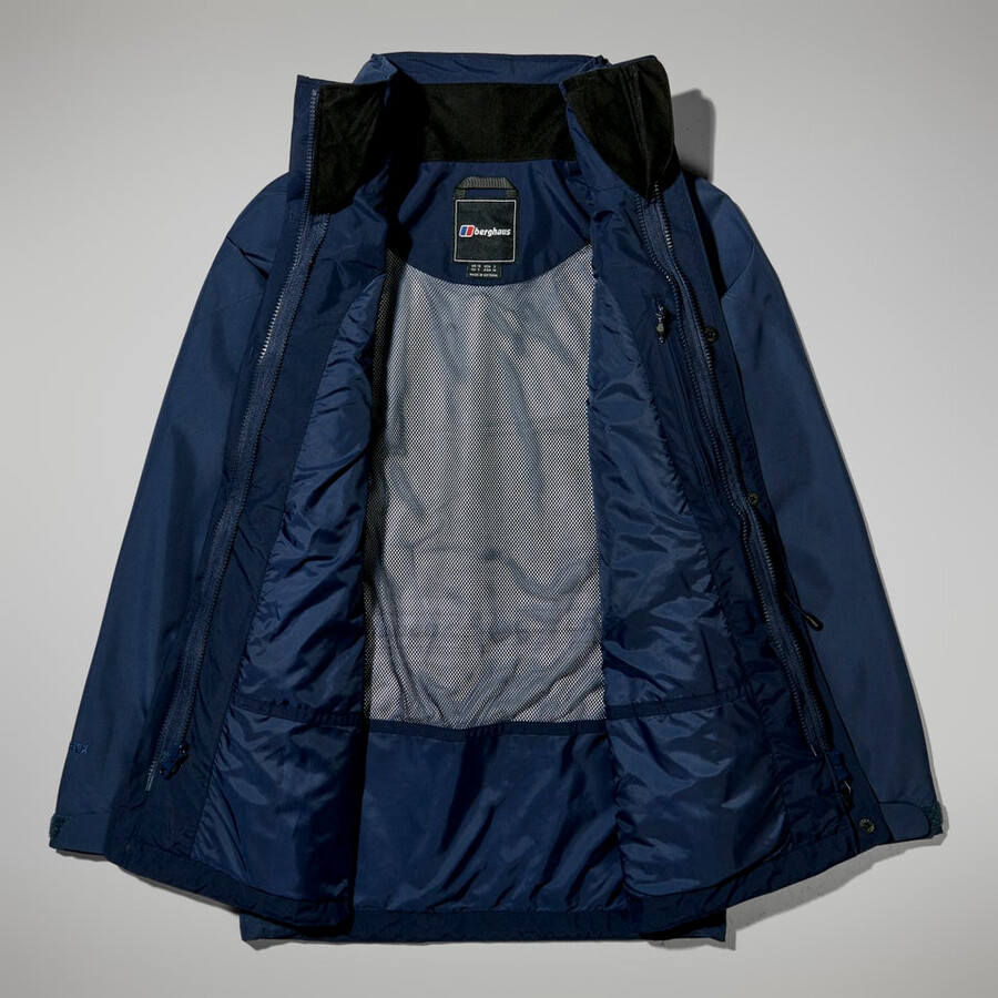 la mujer glissade gore-tex interactivo de la chaqueta - azul oscuro berghaus