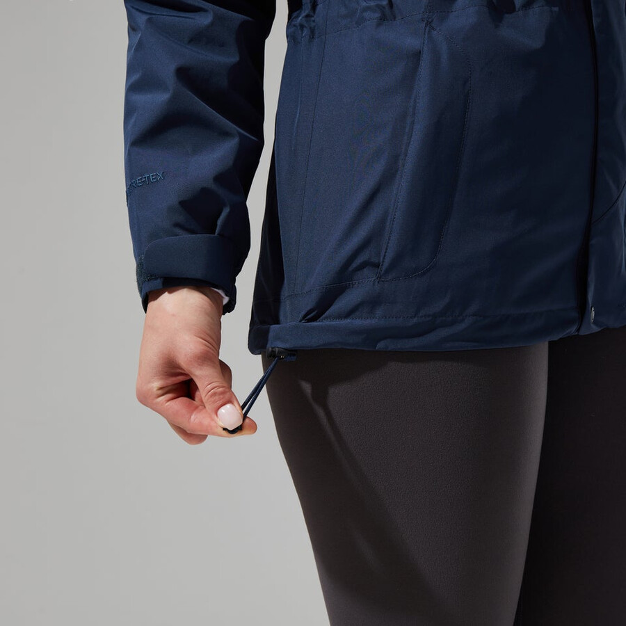 la mujer glissade gore-tex interactivo de la chaqueta - azul oscuro berghaus