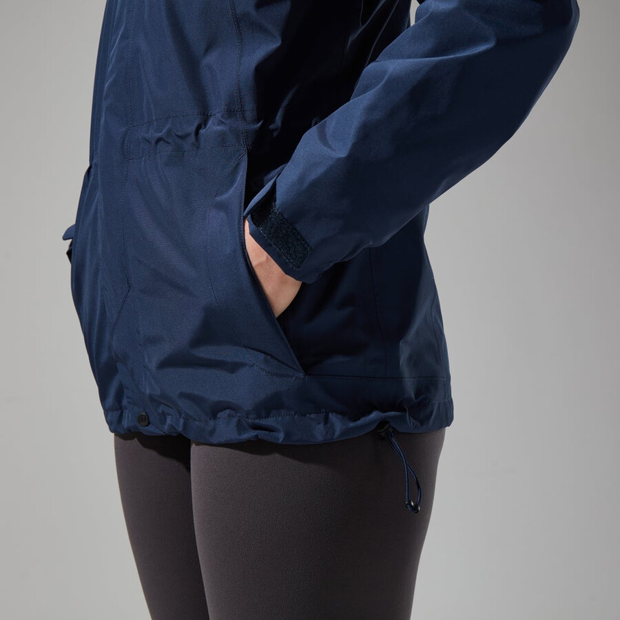 la mujer glissade gore-tex interactivo de la chaqueta - azul oscuro berghaus