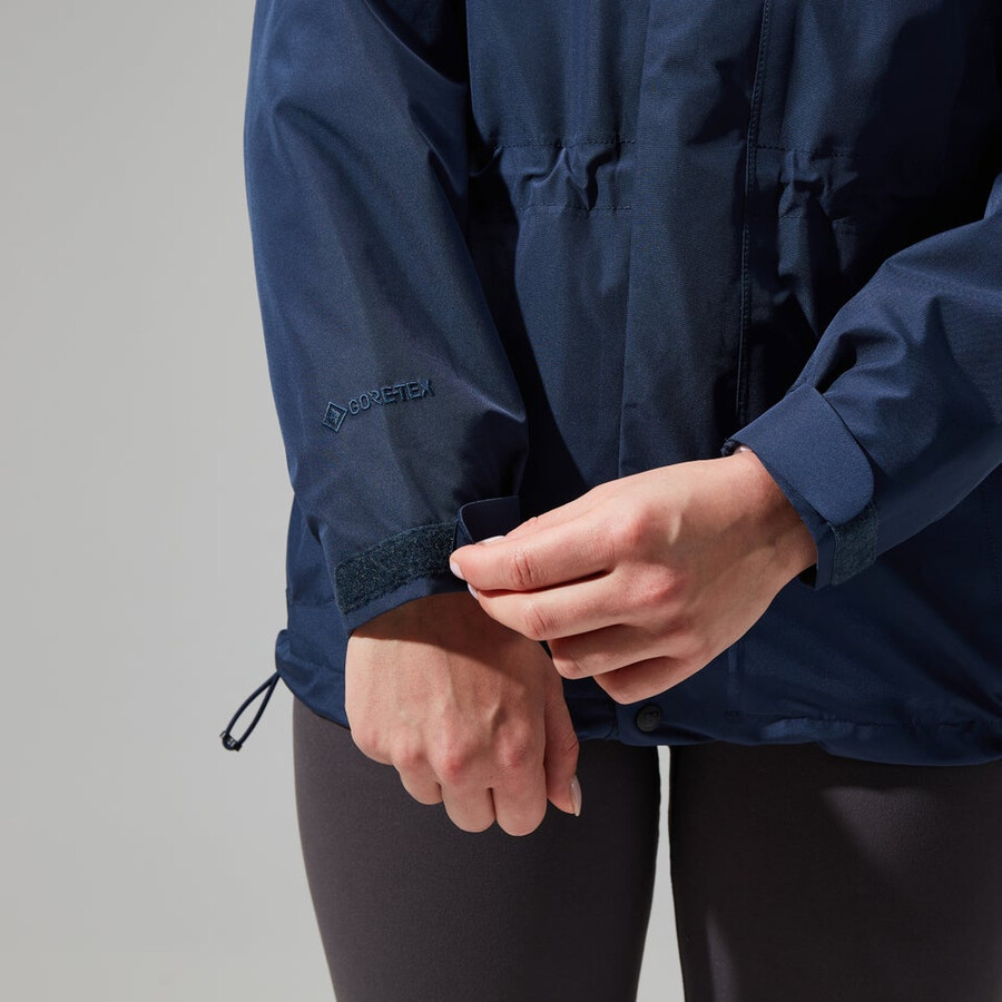 la mujer glissade gore-tex interactivo de la chaqueta - azul oscuro berghaus