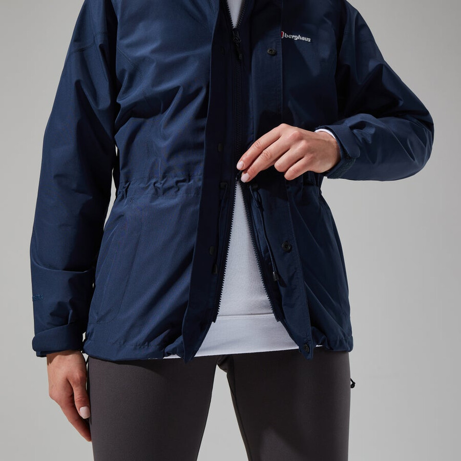 la mujer glissade gore-tex interactivo de la chaqueta - azul oscuro berghaus