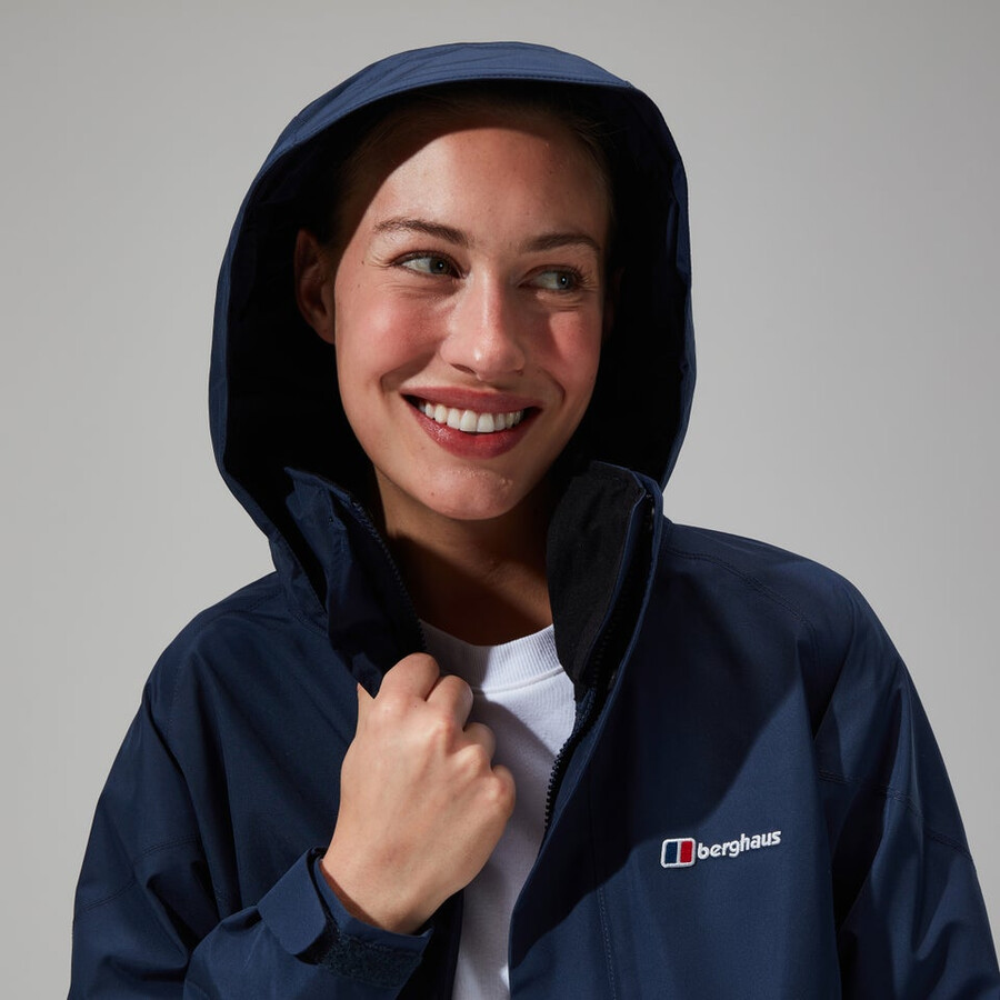 la mujer glissade gore-tex interactivo de la chaqueta - azul oscuro berghaus