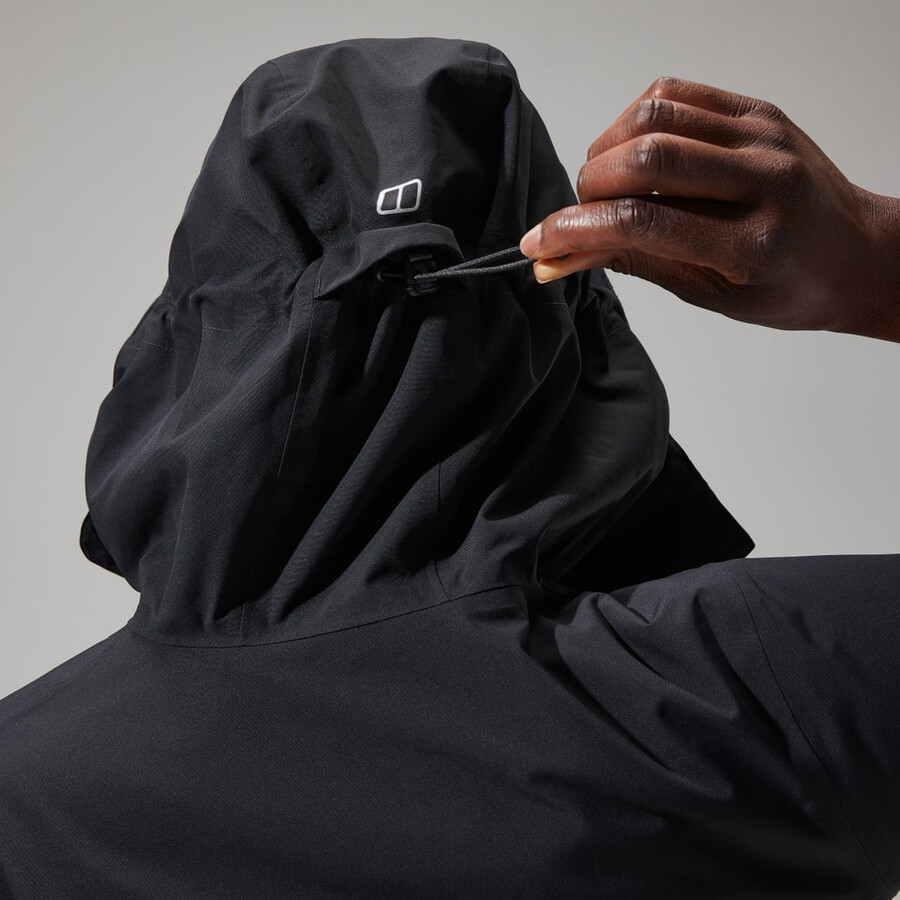 la mujer omeara chaqueta larga - negro berghaus