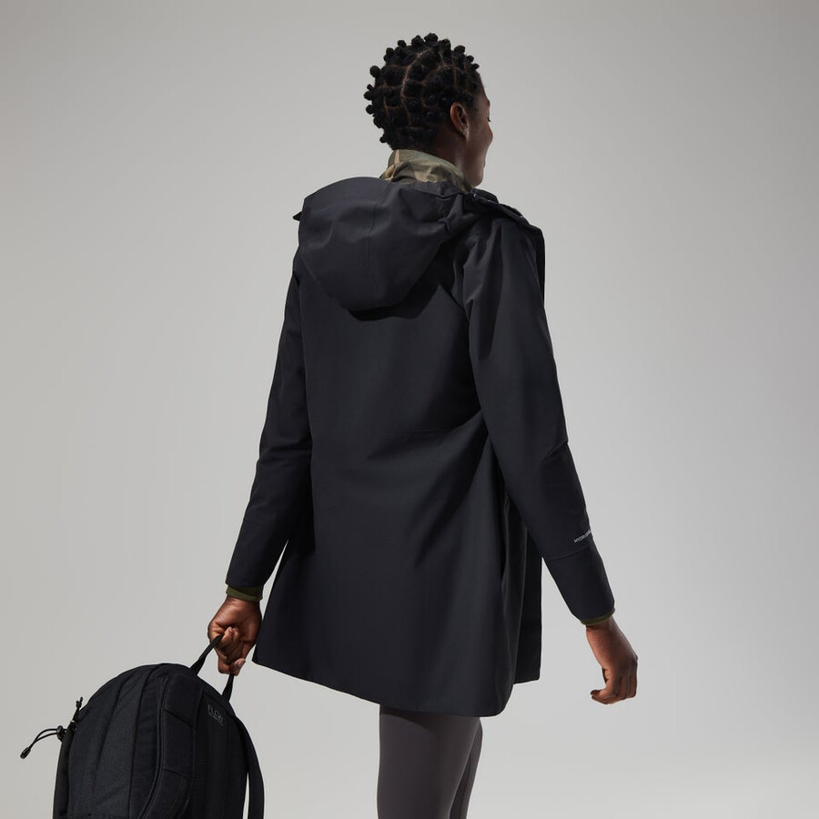 la mujer omeara chaqueta larga - negro berghaus