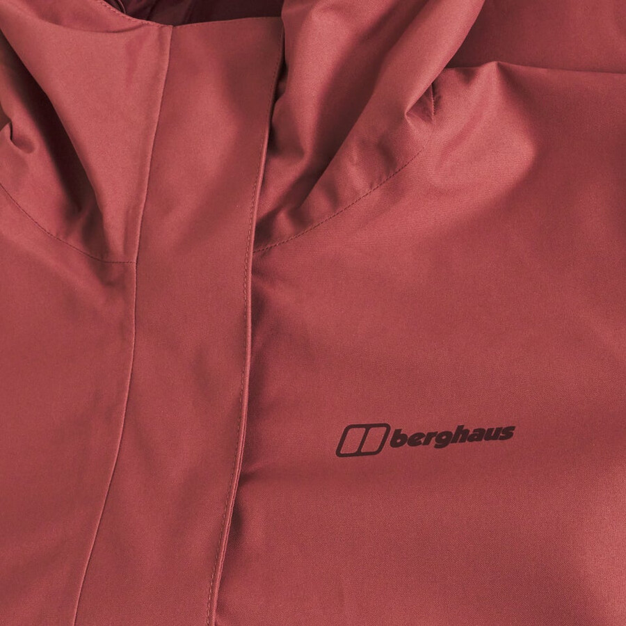 la mujer omeara larga chaqueta impermeable - rojo berghaus