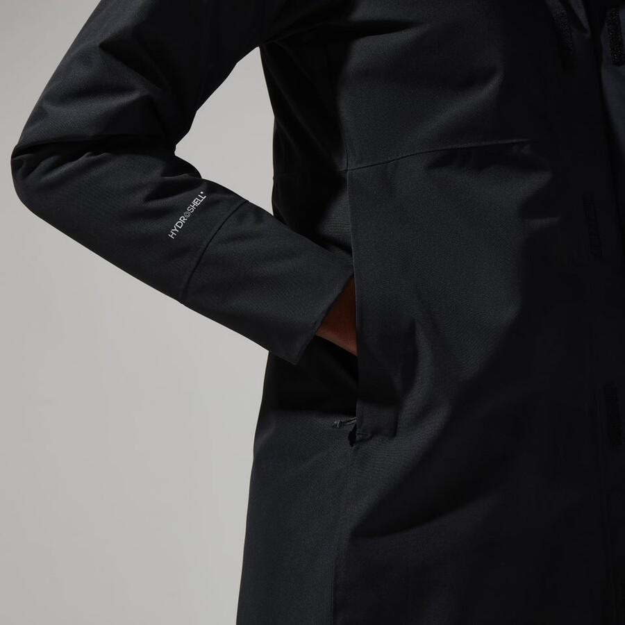la mujer hinderwick hydroshell chaqueta - negro berghaus