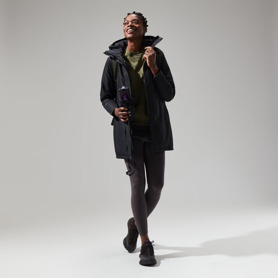 la mujer hinderwick hydroshell chaqueta - negro berghaus
