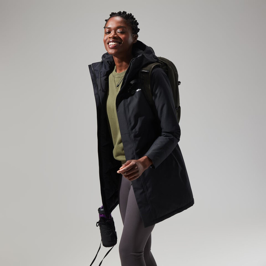 la mujer hinderwick hydroshell chaqueta - negro berghaus