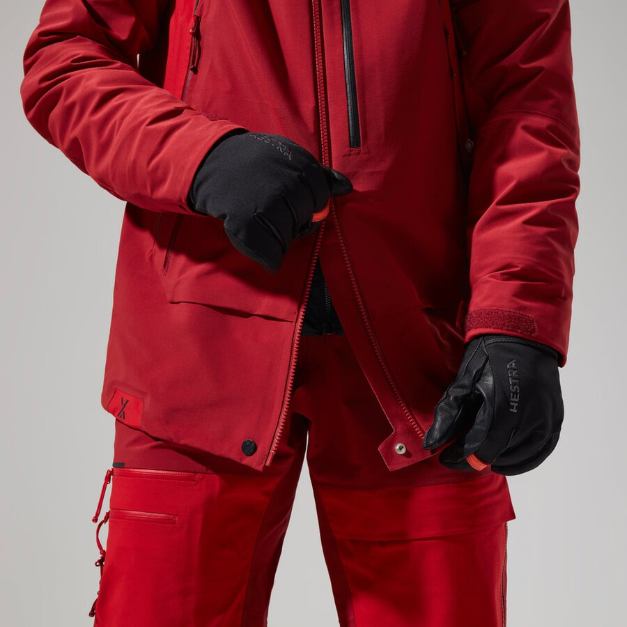 las mujeres del mtn areté descender chaqueta de gore-tex - rojo berghaus