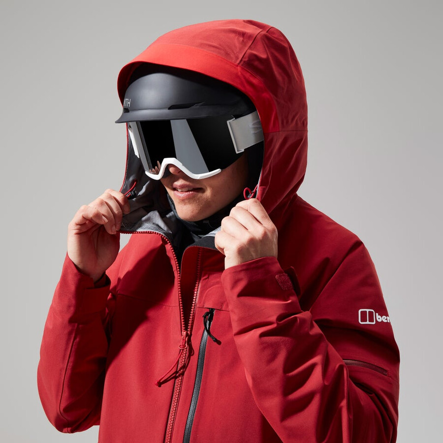 las mujeres del mtn areté descender chaqueta de gore-tex - rojo berghaus