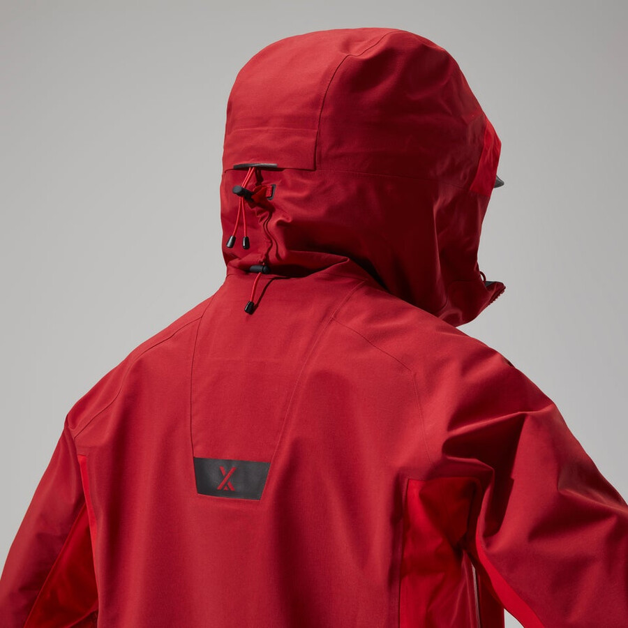 las mujeres del mtn areté descender chaqueta de gore-tex - rojo berghaus