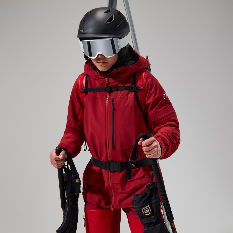las mujeres del mtn areté descender chaqueta de gore-tex - rojo berghaus