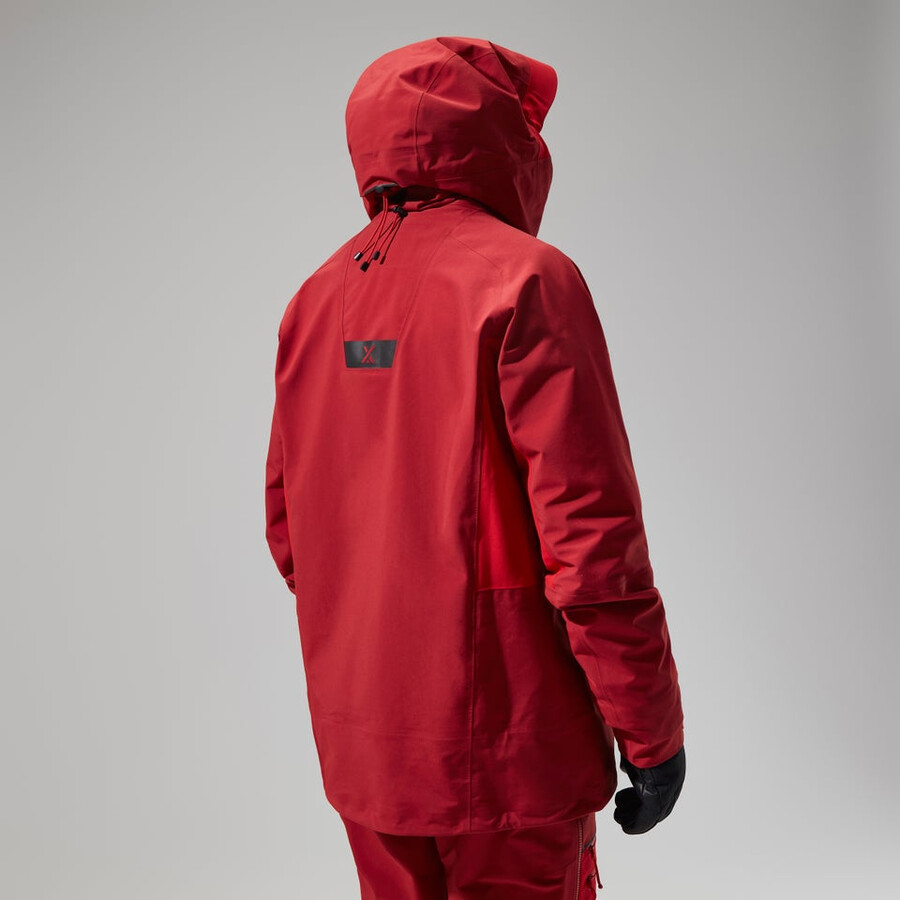 las mujeres del mtn areté descender chaqueta de gore-tex - rojo berghaus