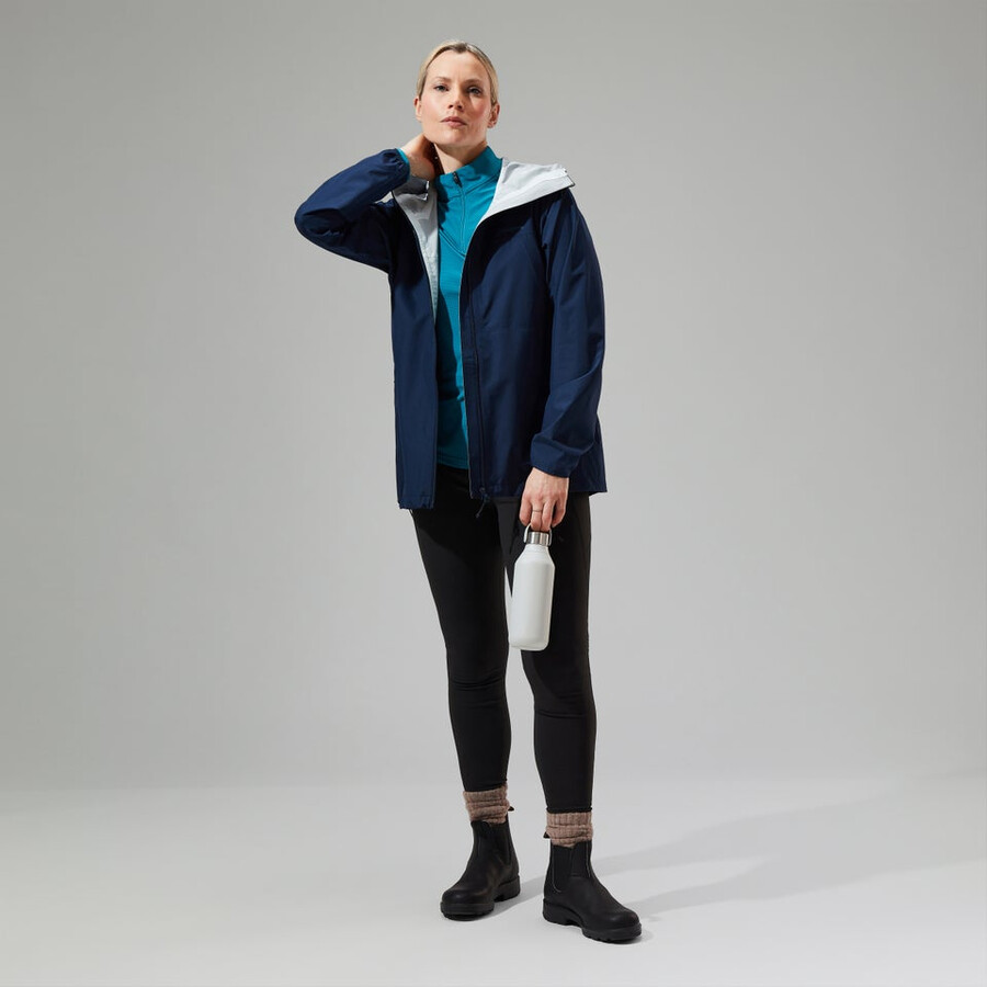 las mujeres del diluvio pro 3.0 impermeable chaqueta - azul berghaus