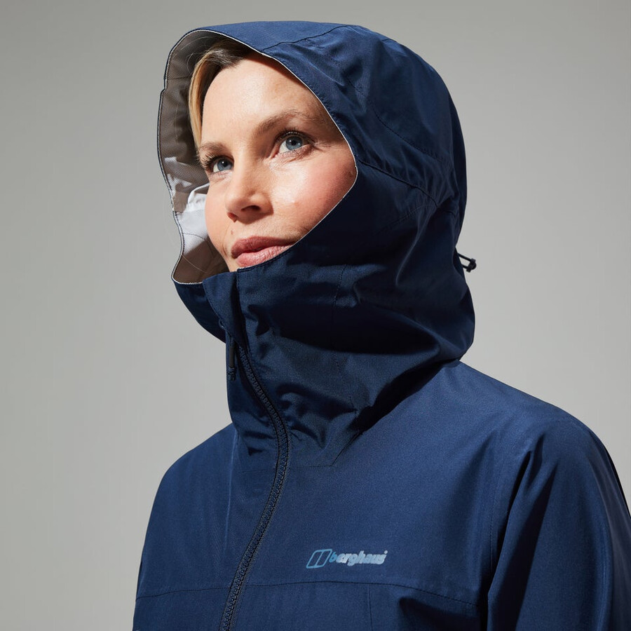 las mujeres del diluvio pro 3.0 impermeable chaqueta - azul berghaus
