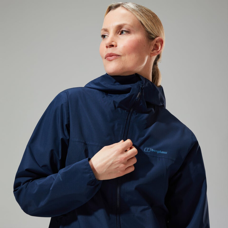 las mujeres del diluvio pro 3.0 impermeable chaqueta - azul berghaus