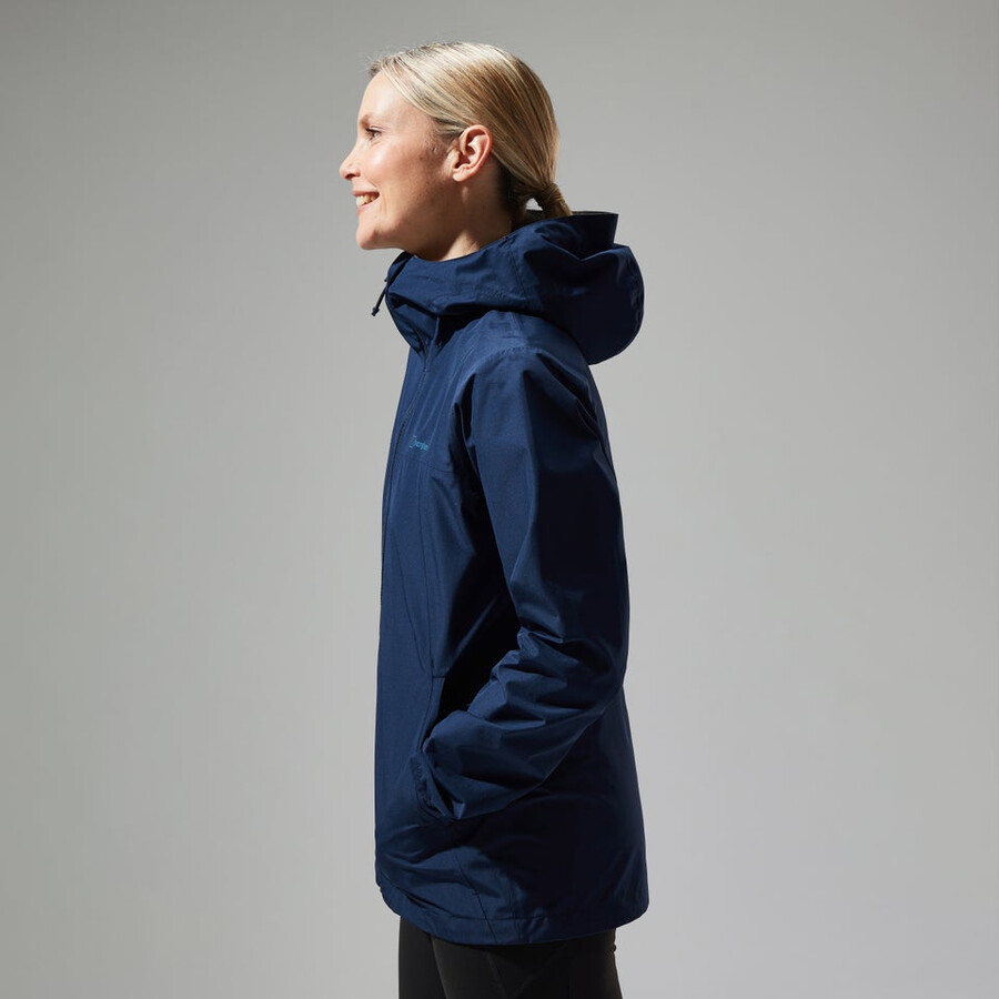 las mujeres del diluvio pro 3.0 impermeable chaqueta - azul berghaus