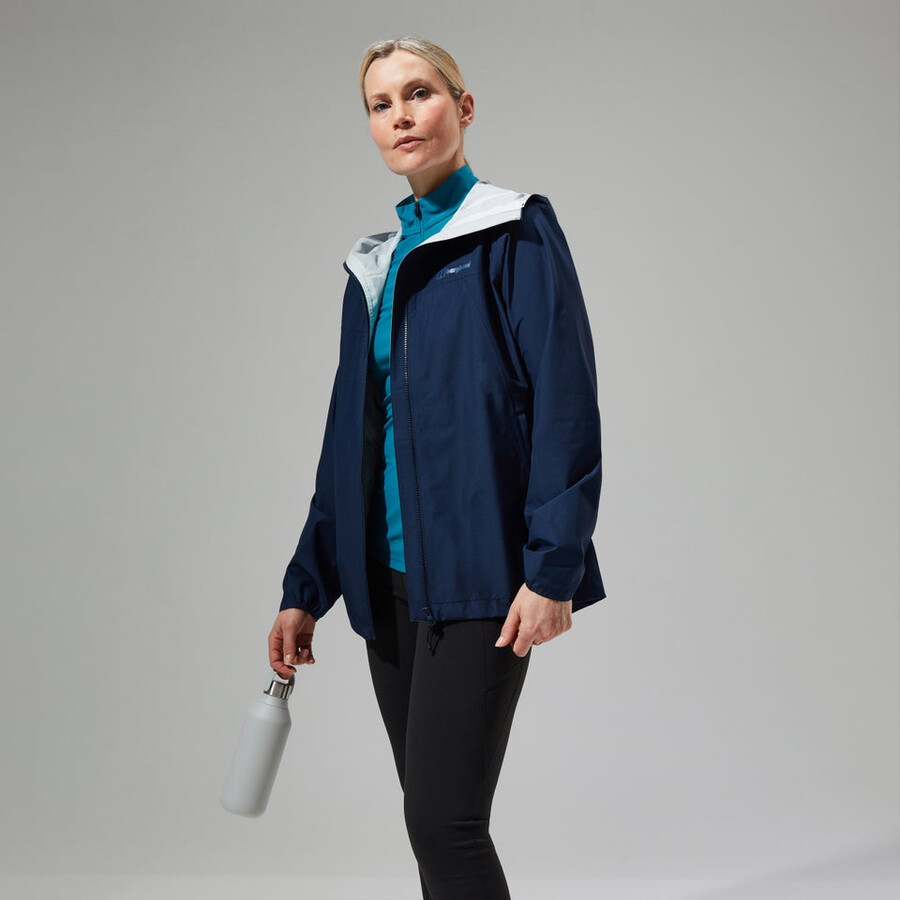las mujeres del diluvio pro 3.0 impermeable chaqueta - azul berghaus