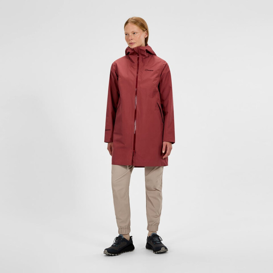 la mujer ahsbery de gore-tex impermeable chaqueta - rojo berghaus