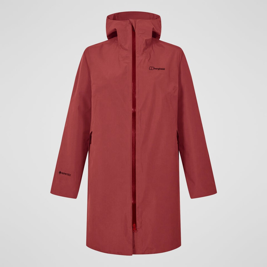 la mujer ahsbery de gore-tex impermeable chaqueta - rojo berghaus