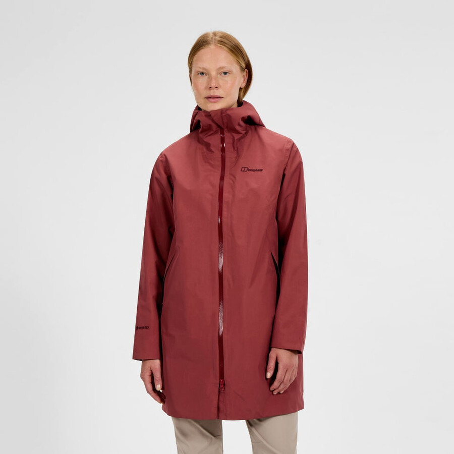 la mujer ahsbery de gore-tex impermeable chaqueta - rojo berghaus