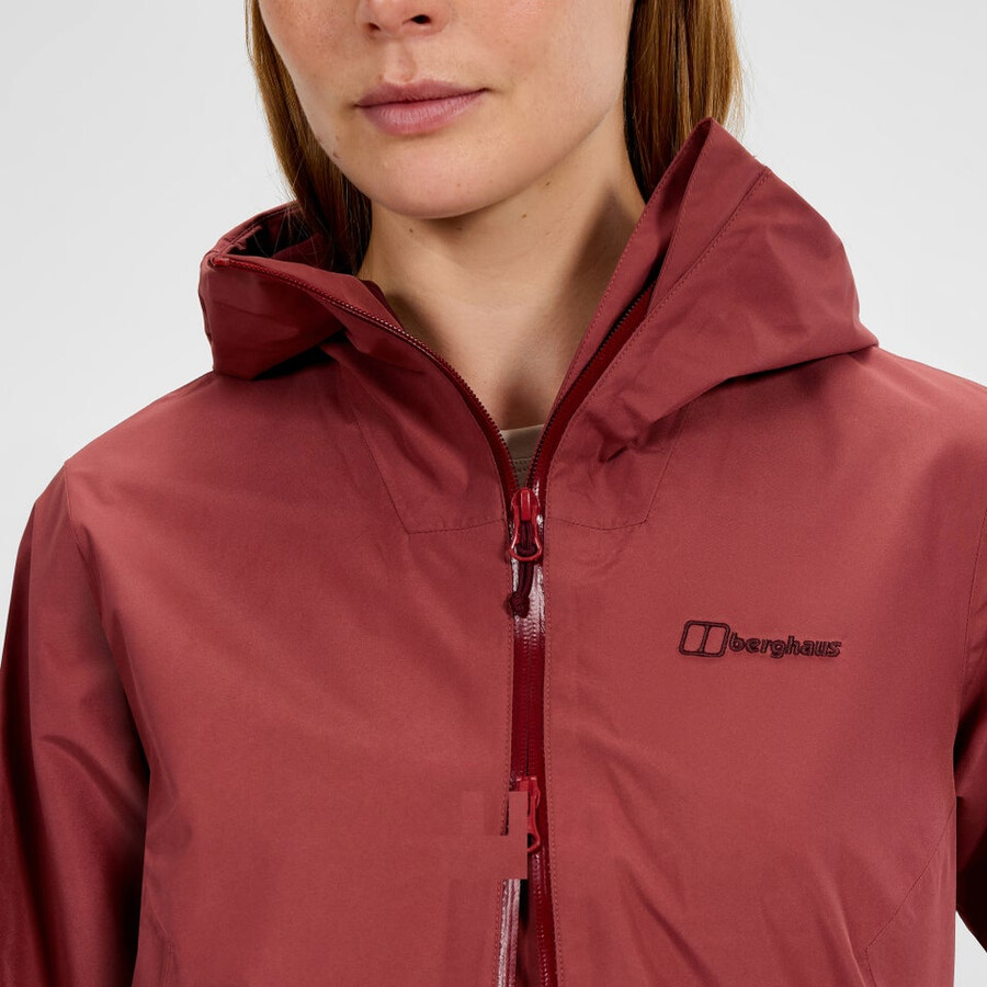 la mujer ahsbery de gore-tex impermeable chaqueta - rojo berghaus