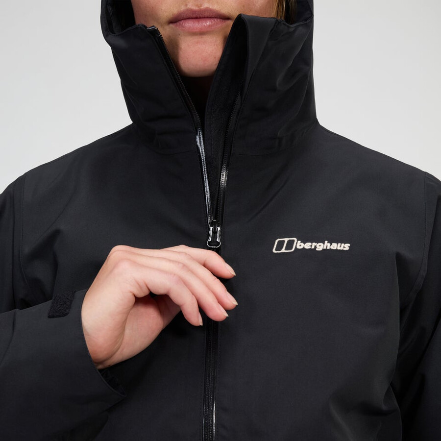 la mujer bramblfell géminis impermeable de gore-tex 3 en 1 chaqueta - negro berghaus