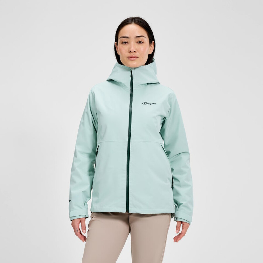 la mujer bramblfell géminis impermeable de gore-tex 3 en 1 chaqueta - verde berghaus