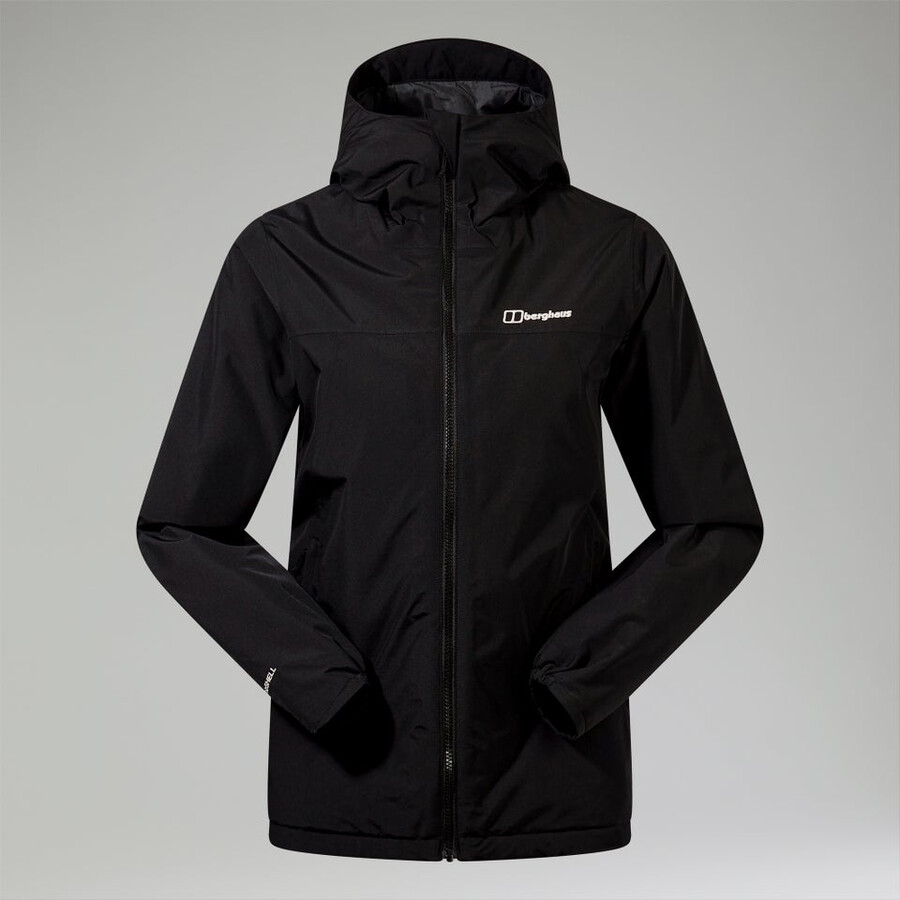 las mujeres del diluvio pro 3.0 aislamiento impermeable chaqueta - negro berghaus