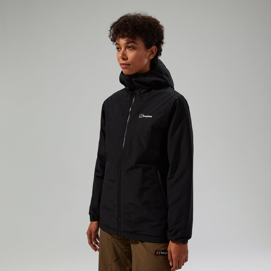 las mujeres del diluvio pro 3.0 aislamiento impermeable chaqueta - negro berghaus