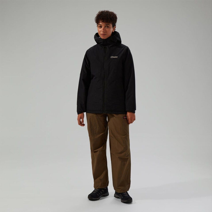 las mujeres del diluvio pro 3.0 aislamiento impermeable chaqueta - negro berghaus