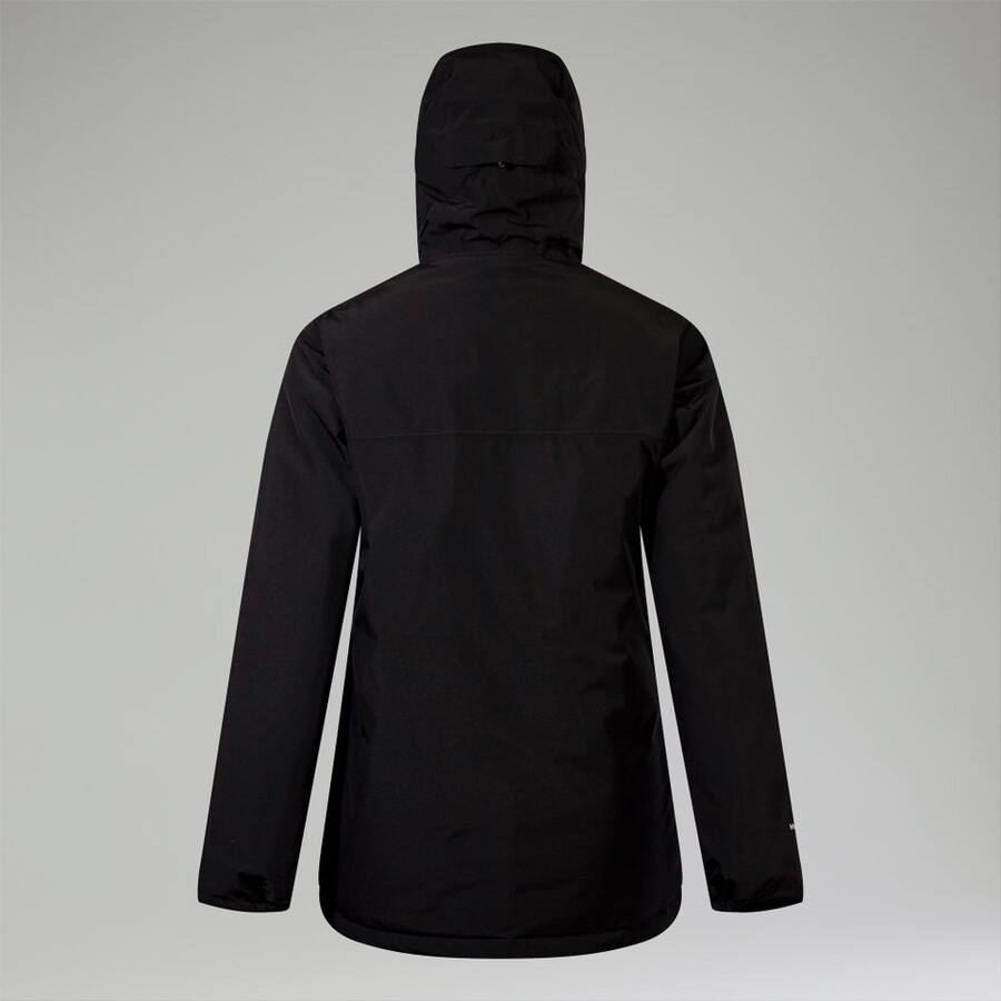 las mujeres del diluvio pro 3.0 aislamiento impermeable chaqueta - negro berghaus