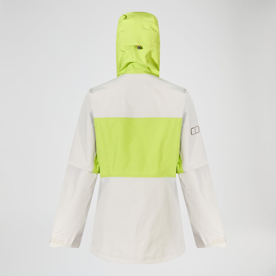 la mujer ridge-buscador de gore-tex impermeable chaqueta grisamarillo berghaus