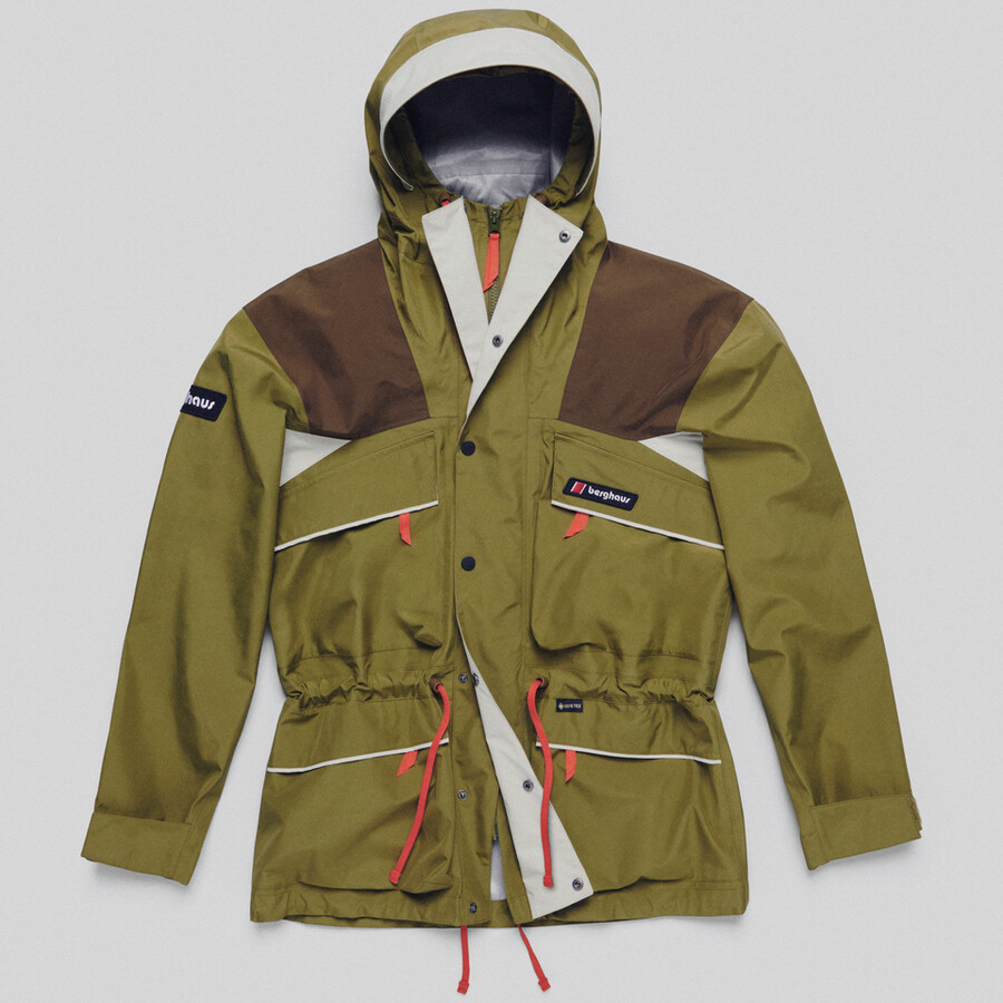 unisex trango de gore-tex impermeable chaqueta - verdemarrón berghaus