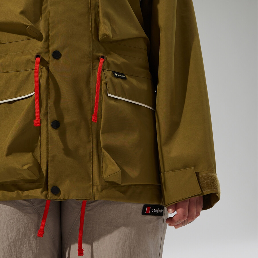 unisex trango de gore-tex impermeable chaqueta - verdemarrón berghaus