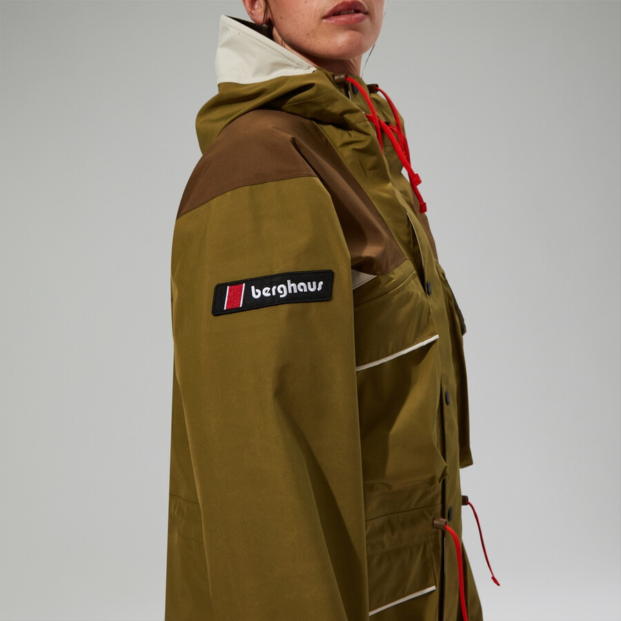 unisex trango de gore-tex impermeable chaqueta - verdemarrón berghaus