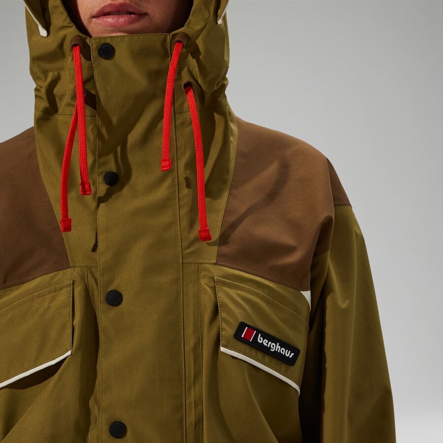 unisex trango de gore-tex impermeable chaqueta - verdemarrón berghaus