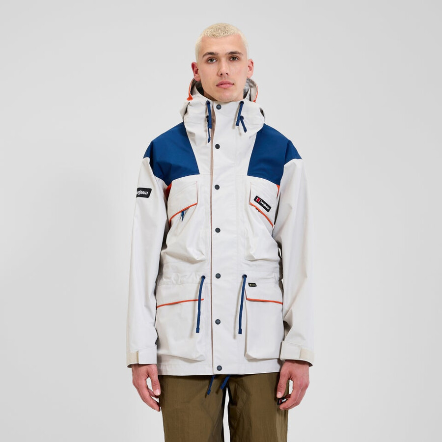 unisex trango de gore-tex impermeable chaqueta de color grisazul berghaus