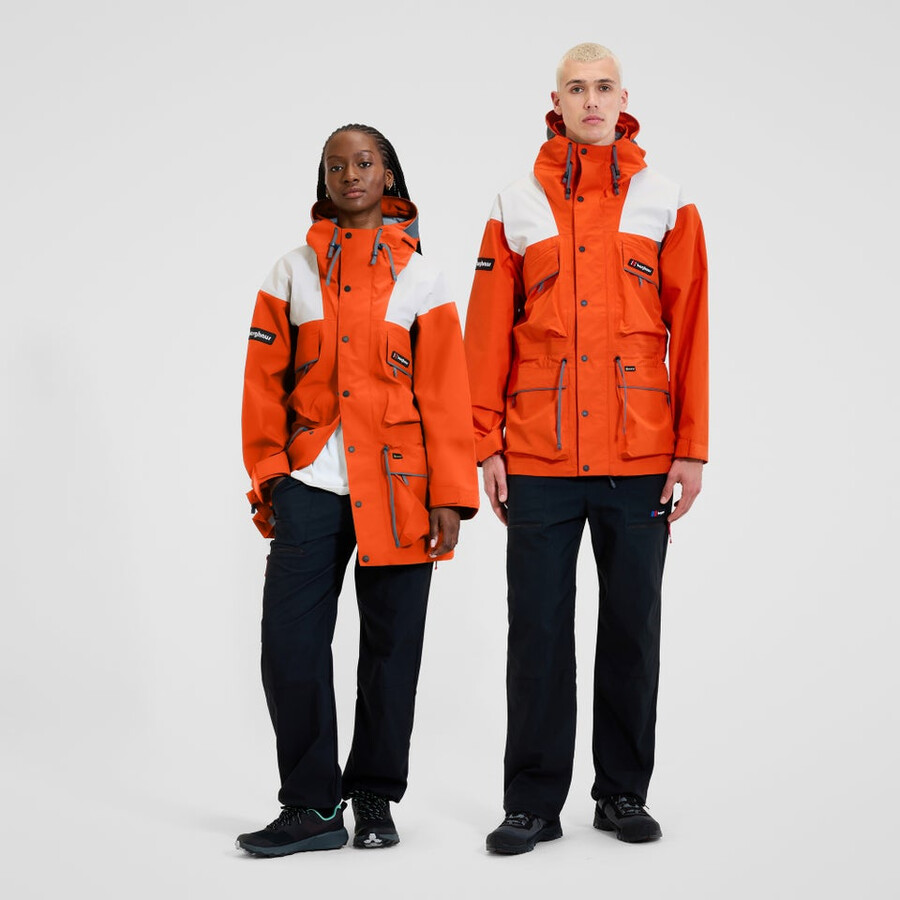 unisex trango de gore-tex impermeable chaqueta - naranjagris berghaus