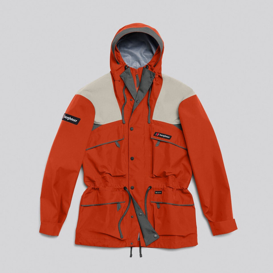unisex trango de gore-tex impermeable chaqueta - naranjagris berghaus