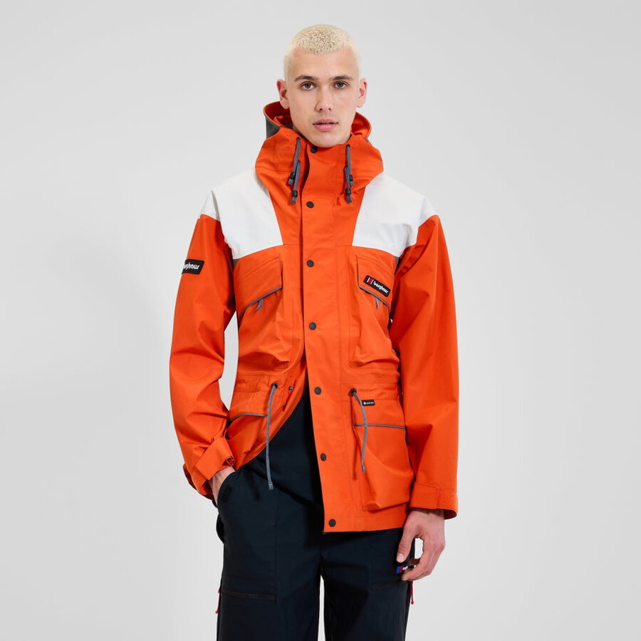 unisex trango de gore-tex impermeable chaqueta - naranjagris berghaus