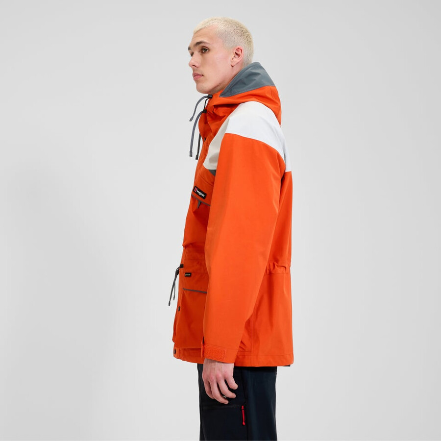 unisex trango de gore-tex impermeable chaqueta - naranjagris berghaus