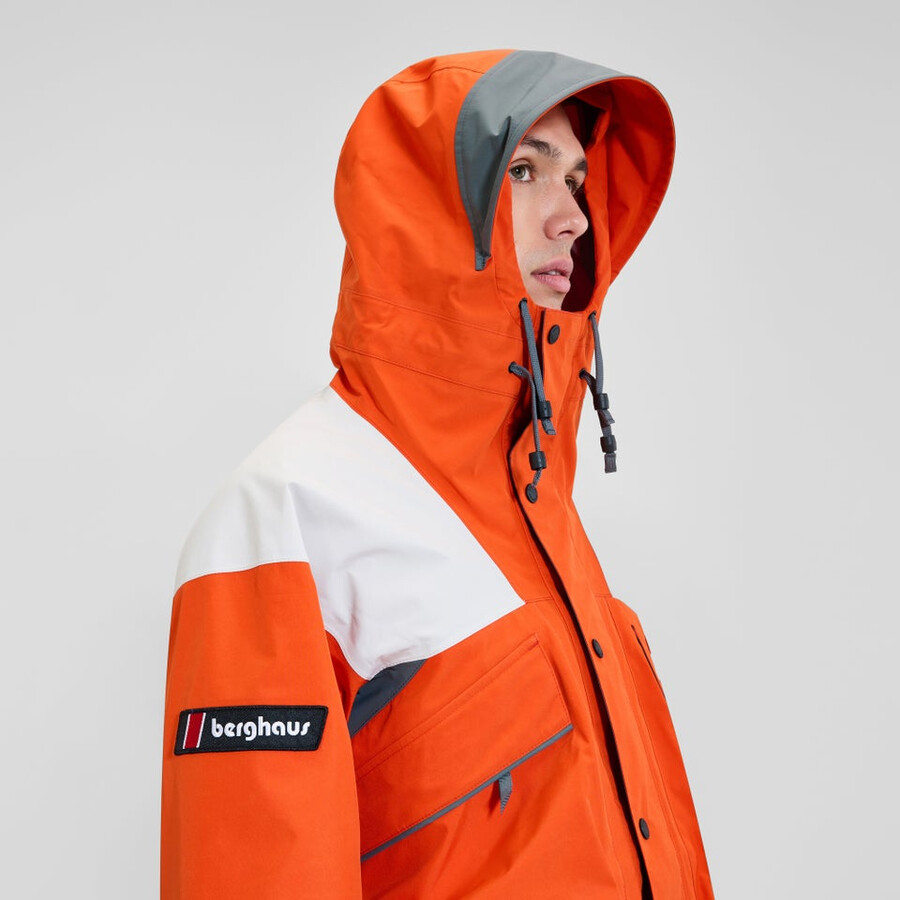 unisex trango de gore-tex impermeable chaqueta - naranjagris berghaus
