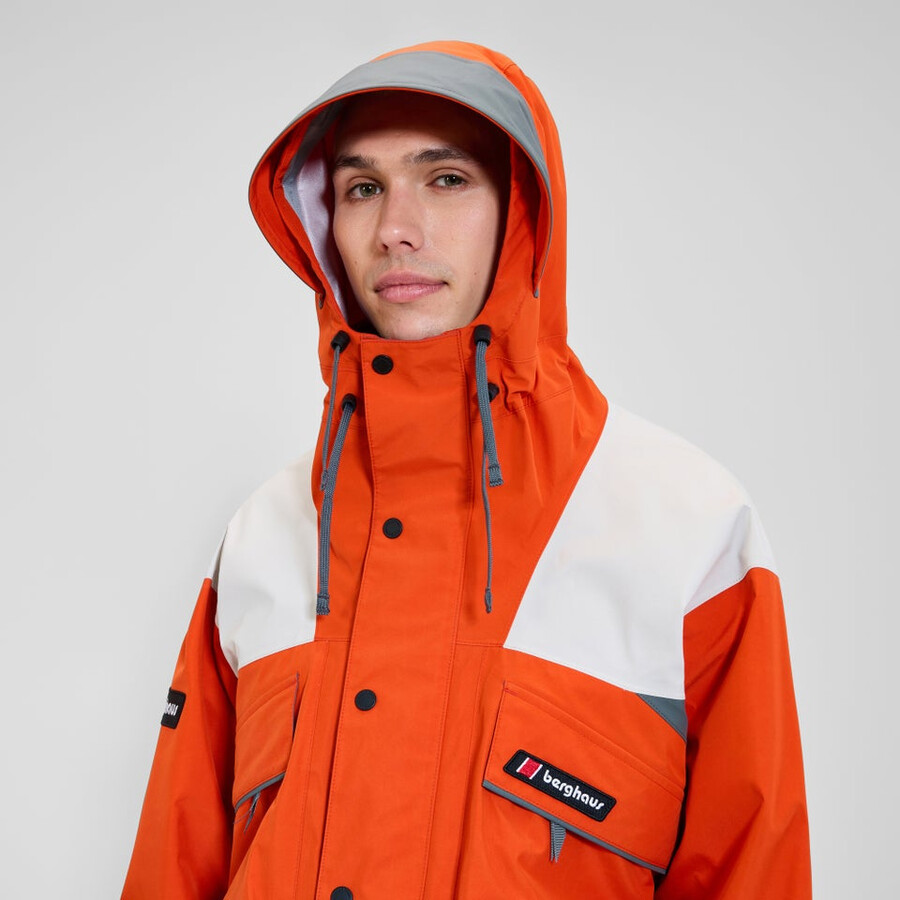 unisex trango de gore-tex impermeable chaqueta - naranjagris berghaus