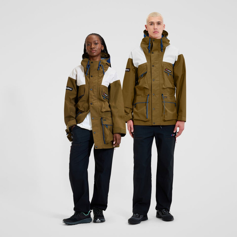 unisex trango de gore-tex impermeable chaqueta marróngris berghaus